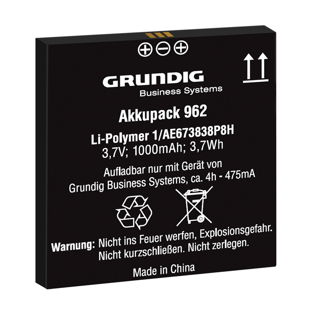 Akkupack 962 (GCM9620), Ersatzakku Für Digitale Diktiergeräte Der Digta-7-Serie