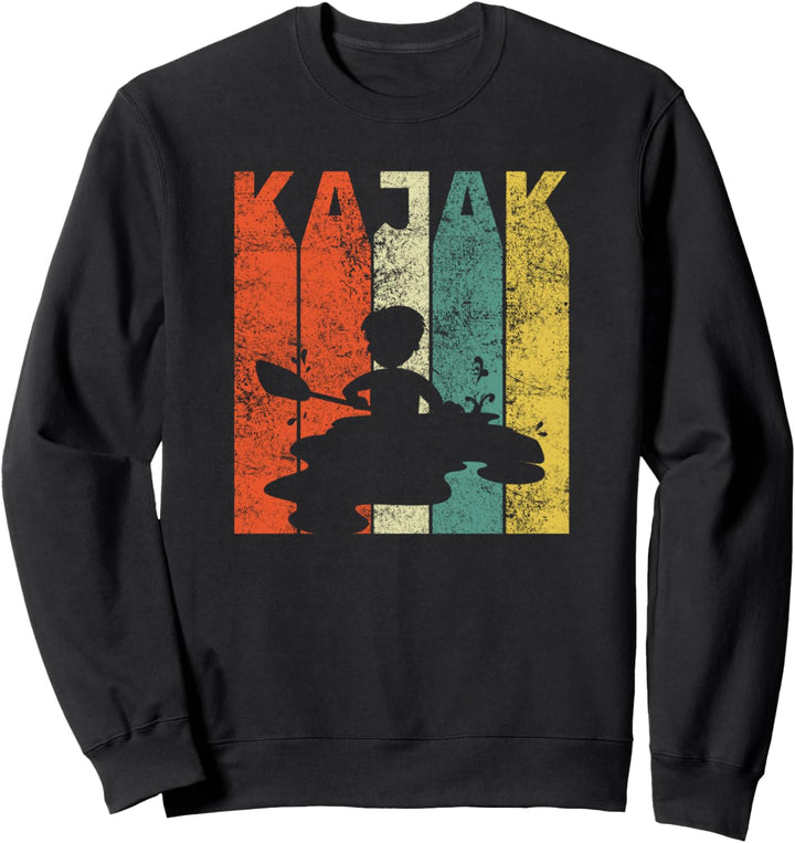 Vintage Retro Kanu Kahn Ruderboot Boot Geschenkidee Kajak Sweatshirt
