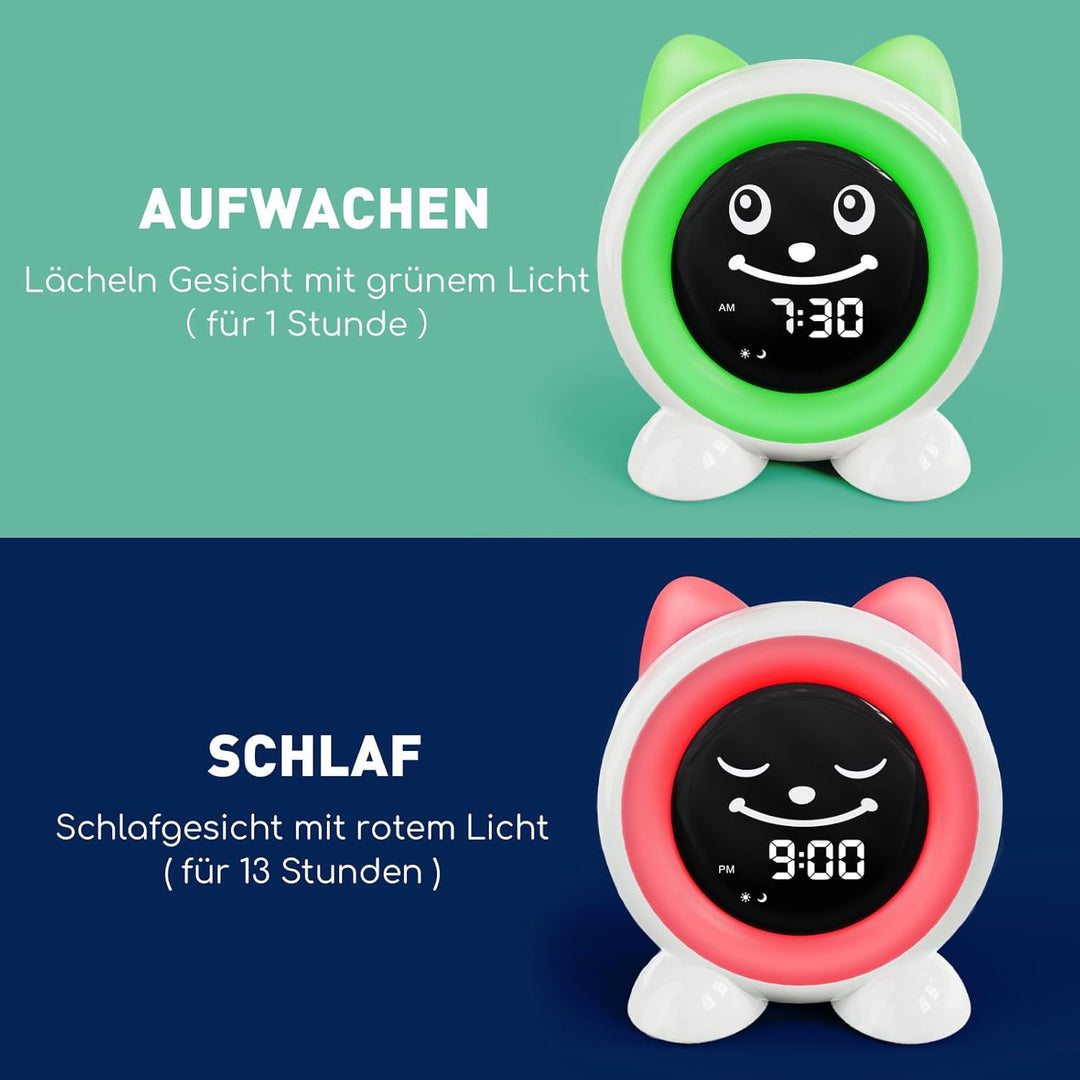 I·CODE Kinderwecker, Schlaftrainer Kinder mit Nachtlicht,Kinder Lichtwecker für Kleinkinder,Lernen v