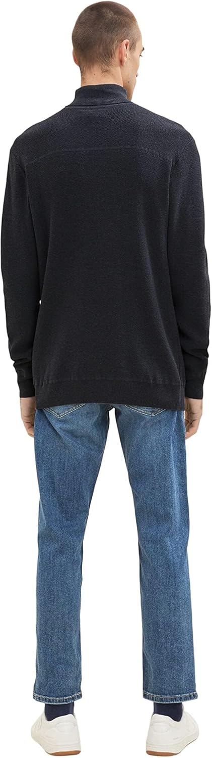 TOM TAILOR Herren 1033684 Basic Rollkragenpullover, 10304 - Blue Grey
