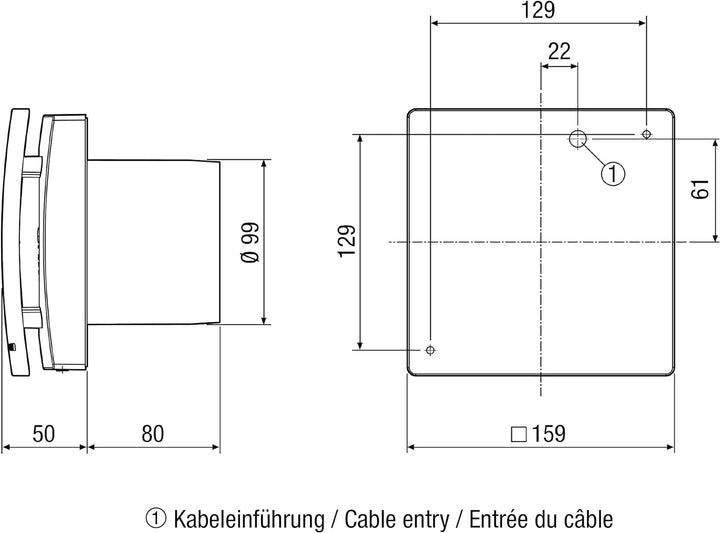 Original ECA 100 ipro VZC Kleinraumventilator Art. Nr.