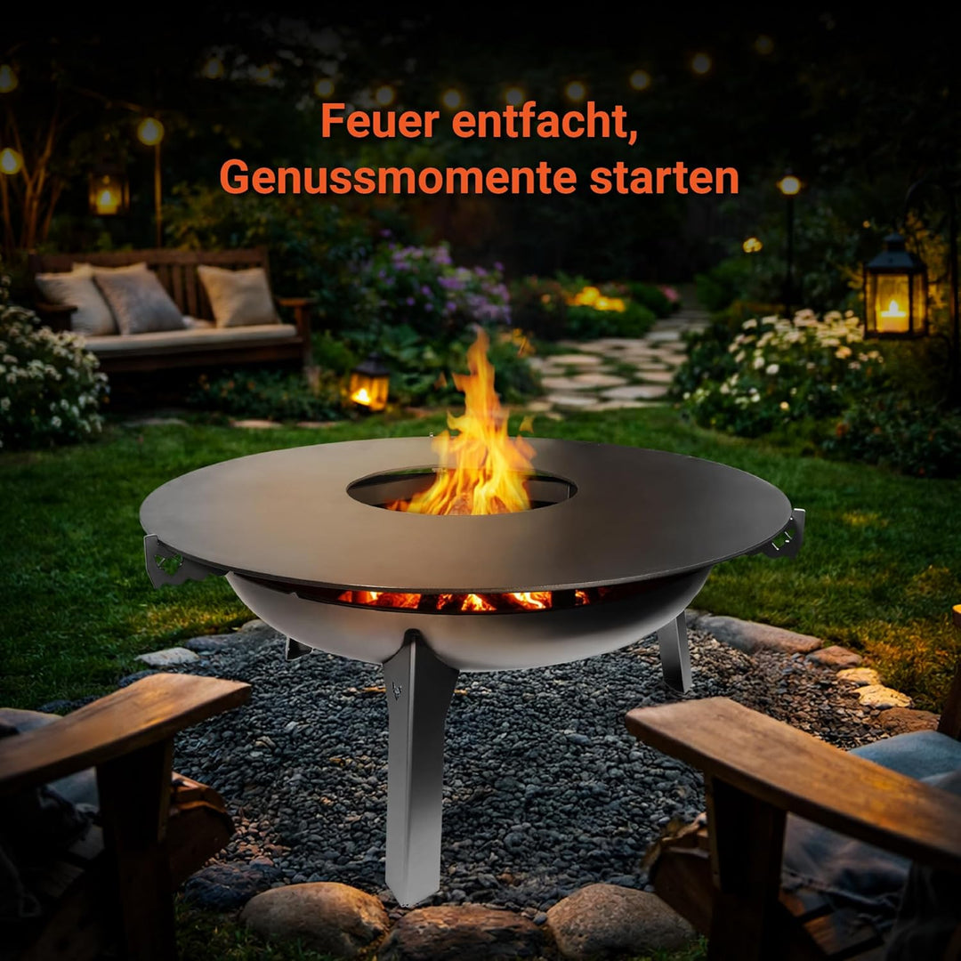 FENNEK Auflageleiste für Feuerplatten Ø 80 cm | Garantiert optimale Luftzufuhr und sicheren Halt | P