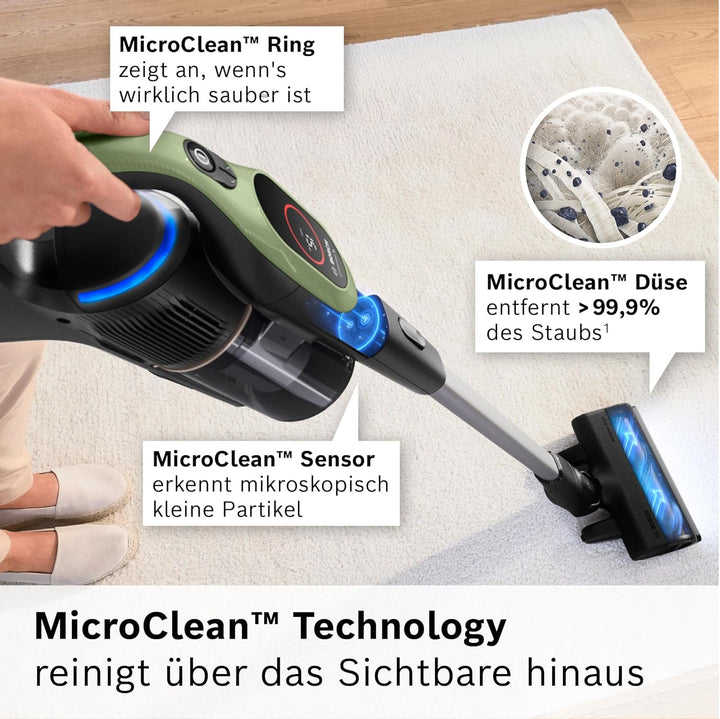 Bosch Akku-Staubsauger Unlimited 9 BBS921TBA, kabellos, MicroClean Technology, Display, Staubkomprim