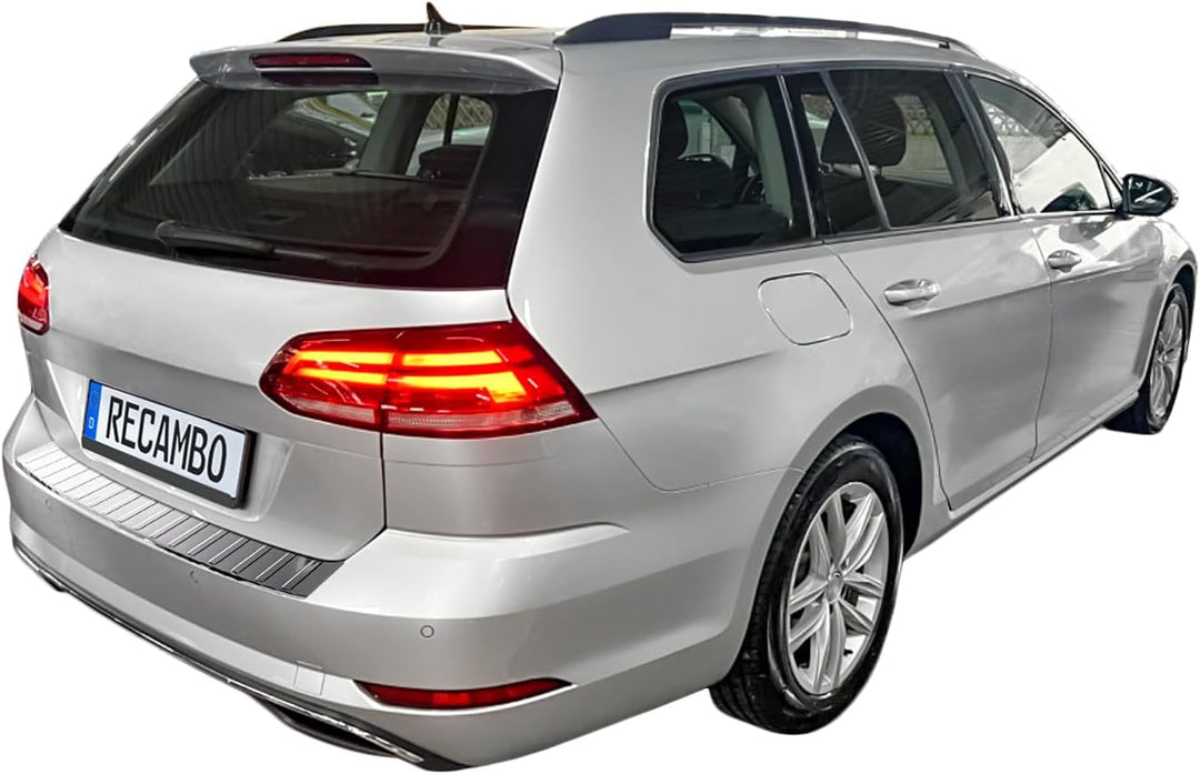 RECAMBO Ladekantenschutz Edelstahl kompatibel für VW Golf 7 Variant | 2017-2020 - Hochglanz poliert,