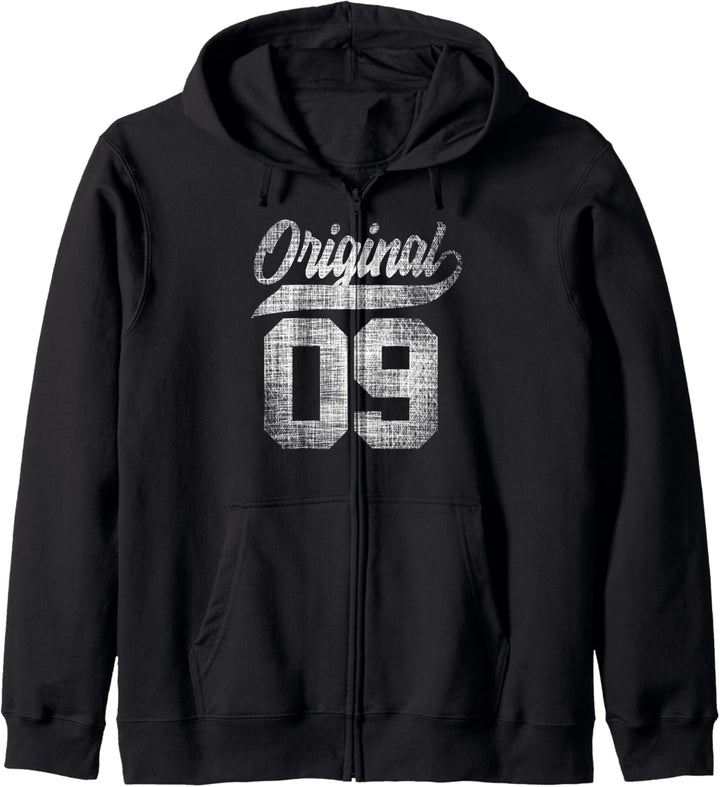 14.Geburtstag Original Junge Mädchen Vintage Jahrgang 2009 Kapuzenjacke