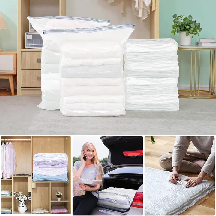 5PCS Vakuumbeutel für Bettdecken 100x80x32cm Würfel Vakuumbeutel für Kleidung Gross xxl Vacuum Bags