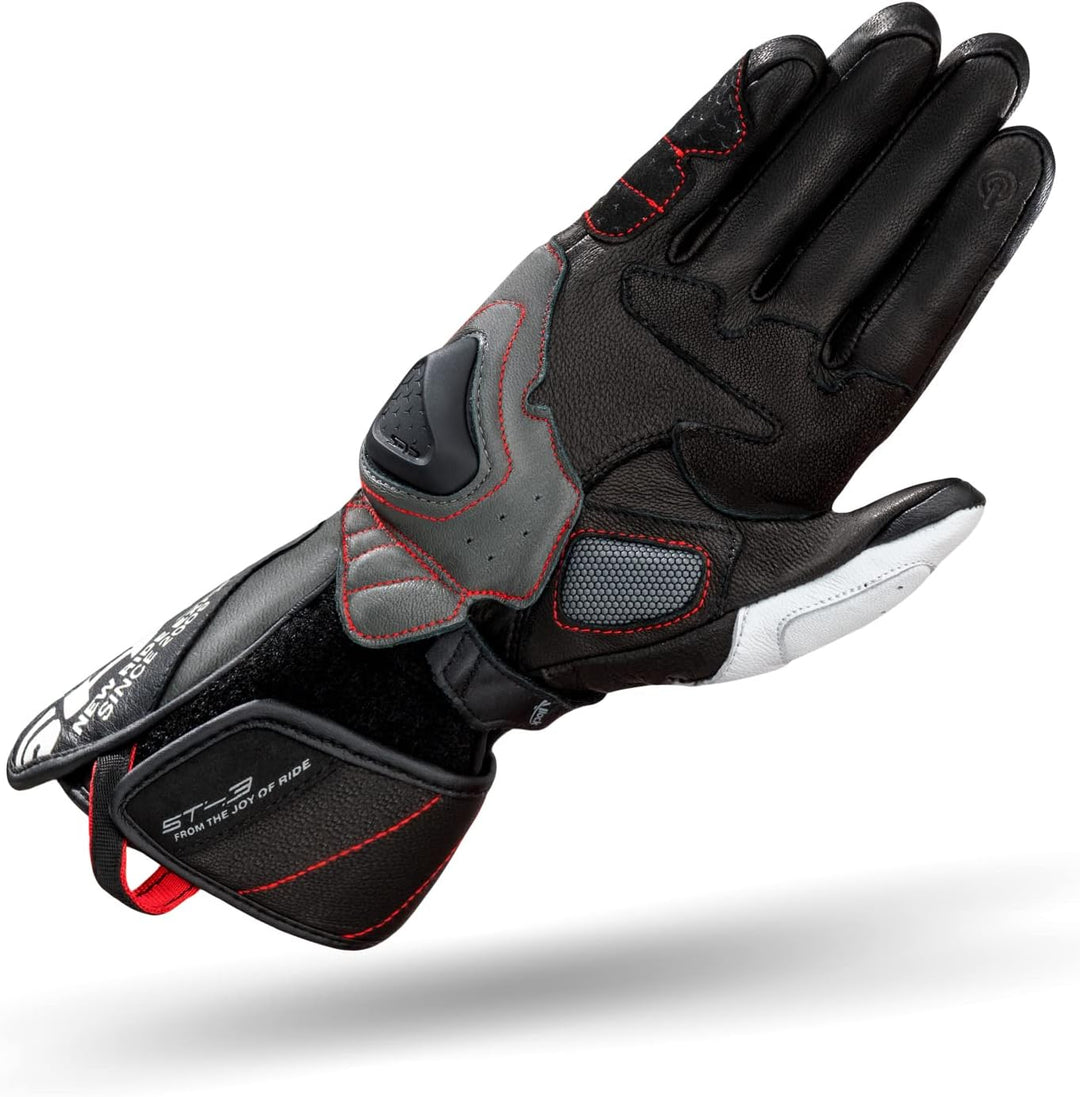 SHIMA Men's St-3 Handschuhe L Weiss/Rot, L Weiss/Rot