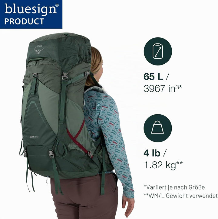 Osprey Europe Damen Aura Ag Lt 65 Backpack Antidote Purple WXS/S, Antidote Purple WXS/S