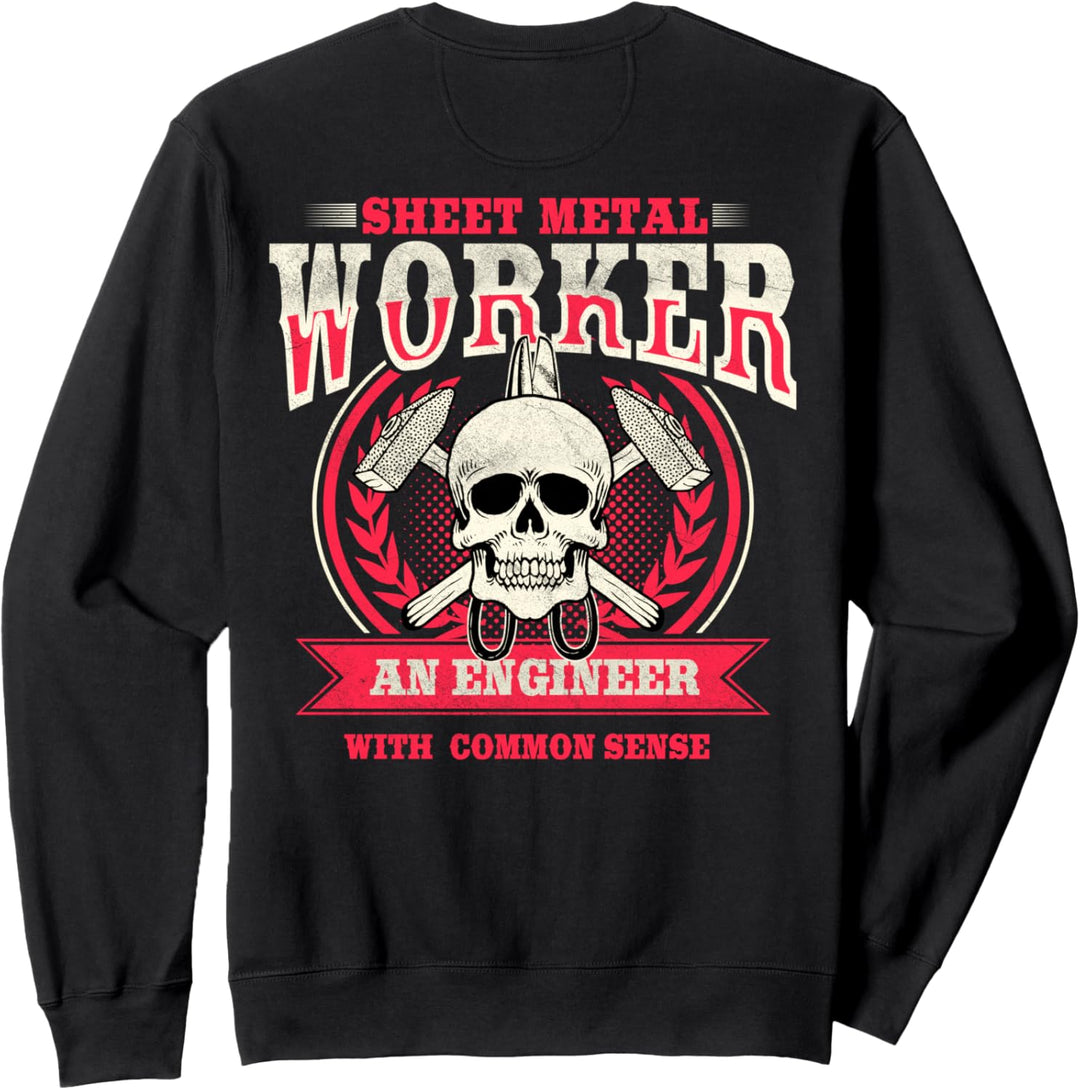 Blecharbeiter Geschenke Design auf der Rückseite des Hemdes Sweatshirt