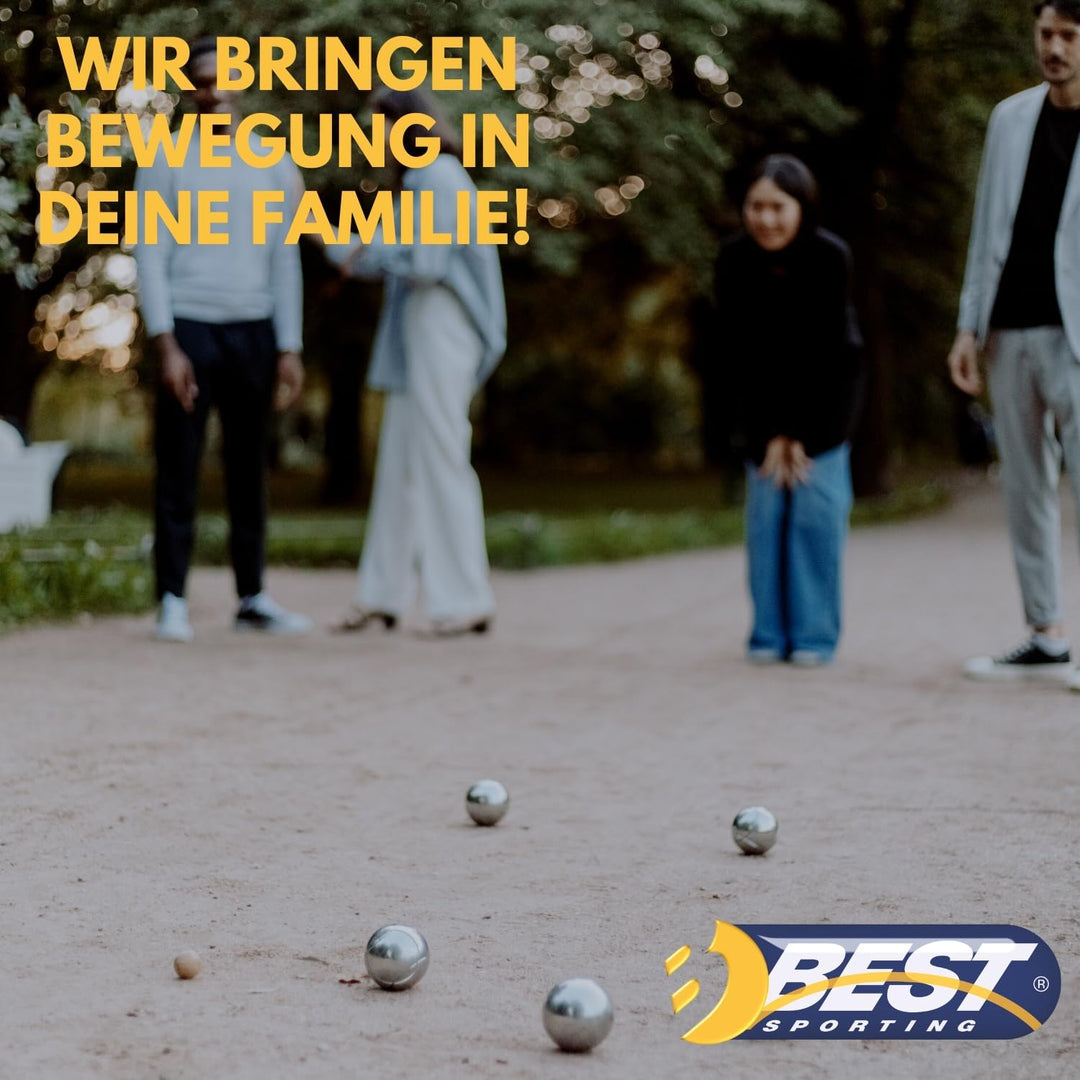 BEST SPORTING Boules-Set Metall I 6 Boule Kugeln &amp; 2 Zielkugeln I Boccia Spiel Outdoor I Boule-Set K