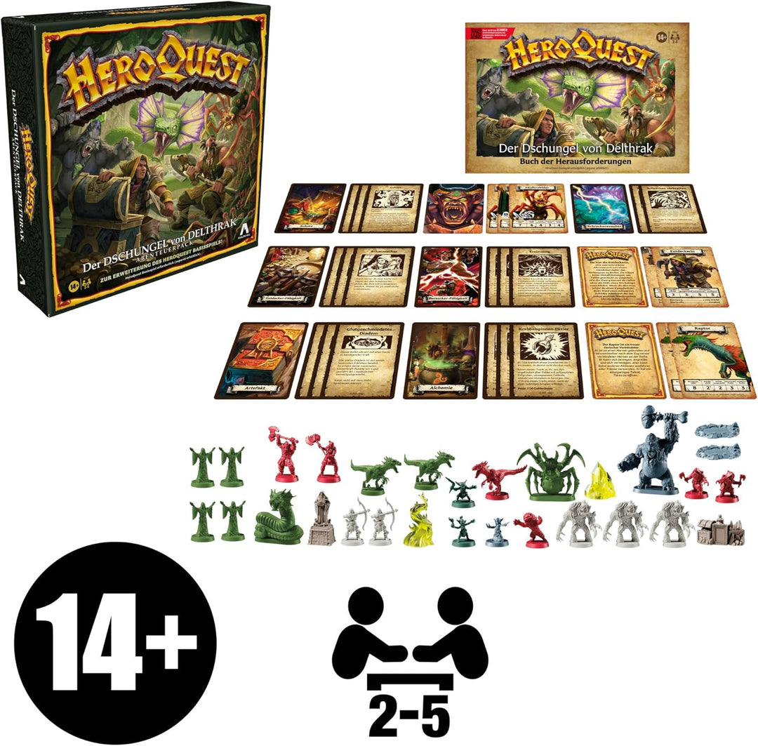 Avalon Hill HeroQuest Der Dschungel von Delthrak Abenteuerpack, HeroQuest Basisspiel erforderlich, R
