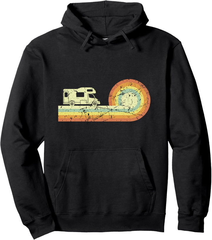 Wohnmobil Camping Camper retro vintage Motiv Pullover Hoodie
