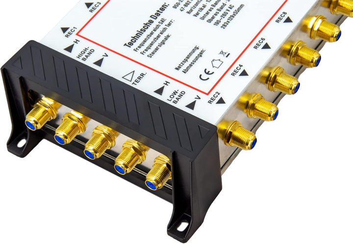 Premium X PXMS 5/12 Multischalter mit Netzteil Multiswitch 1 SAT bis 12 Teilnehmer Satverteiler Digi