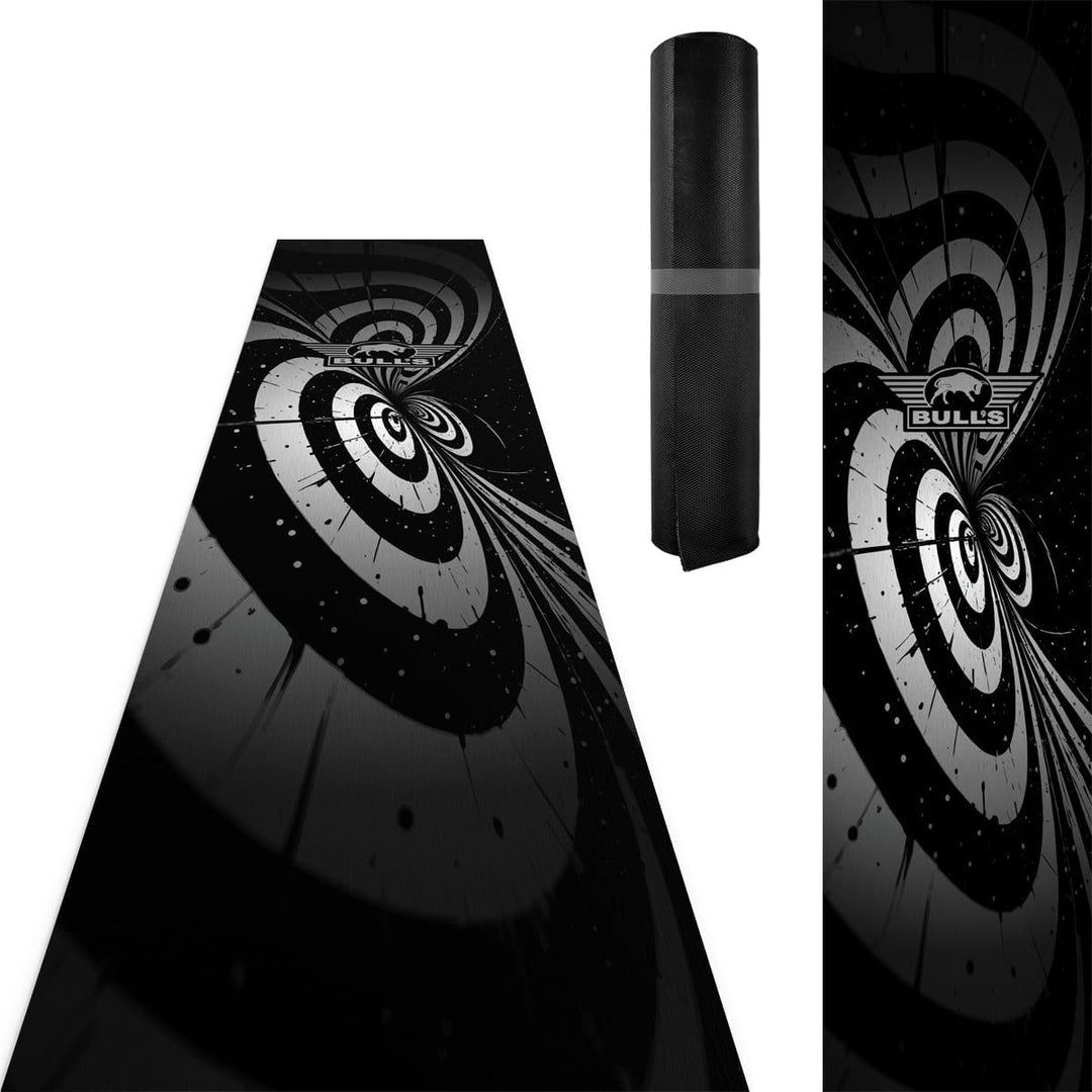 Bulls Illusion Carpet Dartmat Black/White| 241x55 cm