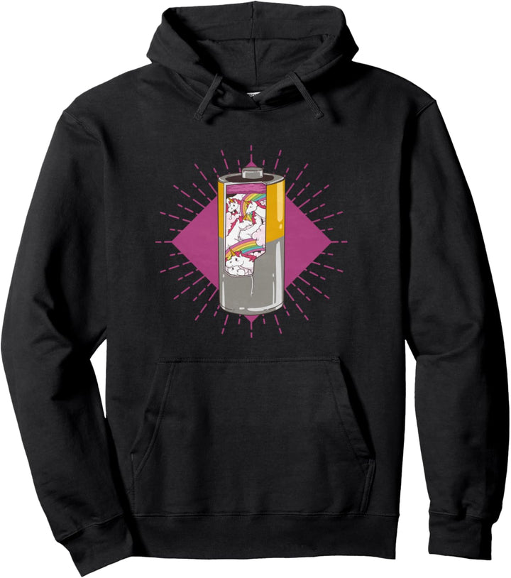 Einhorn Batterie Pullover Hoodie