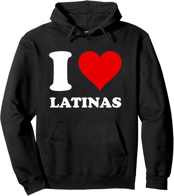 Rotes Herz I Love Latinas Pullover Hoodie