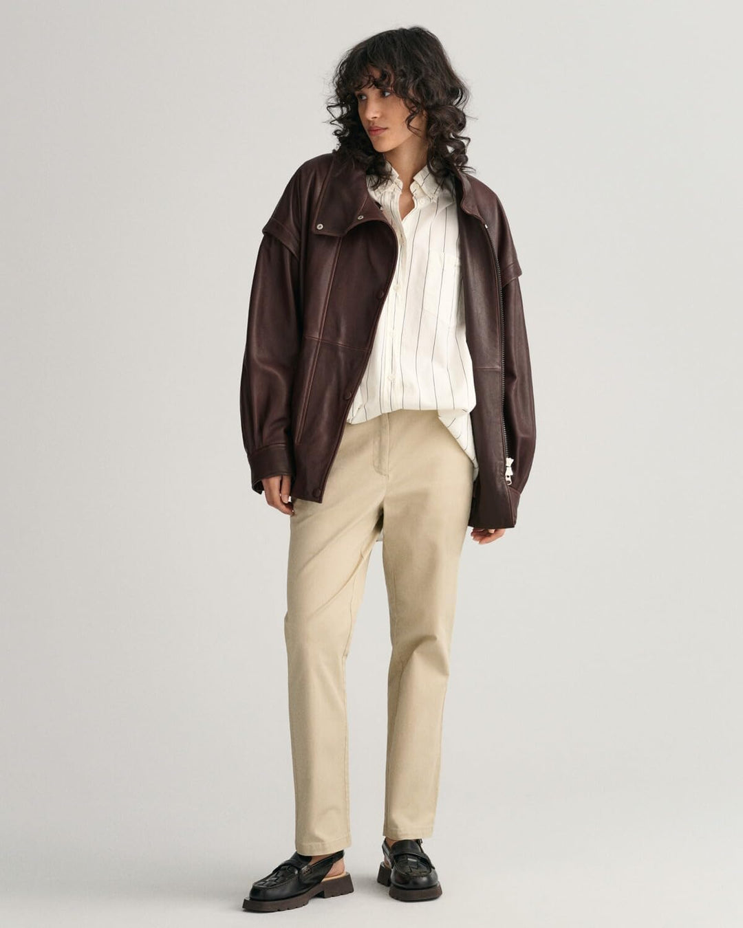 GANT Damen Slim Chinos Klassische Hose 38 Dry Sand, 38 Dry Sand