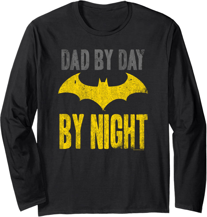 Batman Dad by Day Papa bei Tag, Batman by Nacht Langarmshirt