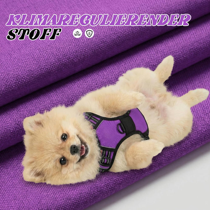 Funfox Hundegeschirr für Grosse Anti Zug Brustgeschirr Einstellbar Grosse Hunde Geschirrset, Antizie