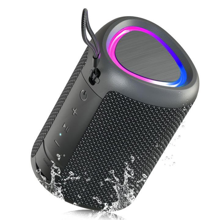 Bluetooth Lautsprecher Kleine Musikbox Bluetooth 5.3 15W mit TWS Modus RGB Lichtern 30 Meter Reichwe