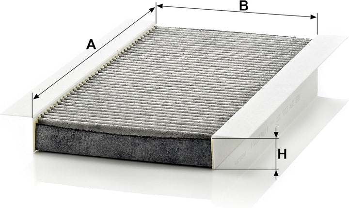 MANN-FILTER CUK 3337 Innenraumfilter – Pollenfilter mit Aktivkohle – Für PKW CUK Single, CUK Single