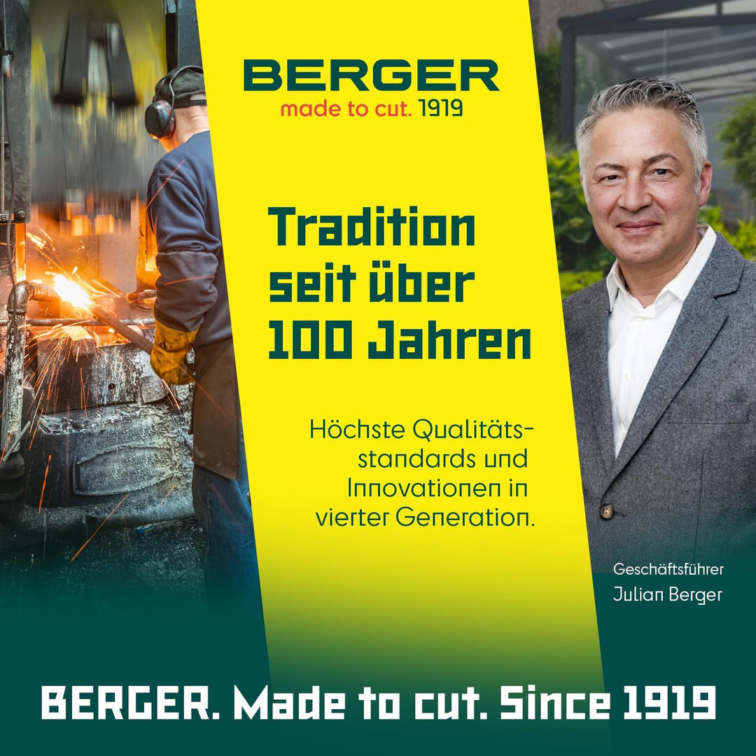 Berger Klappsäge 64650 aus Kohlenstoffstahl mit austauschbarem Sägeblatt, Länge: 18 cm Klappsäge 180