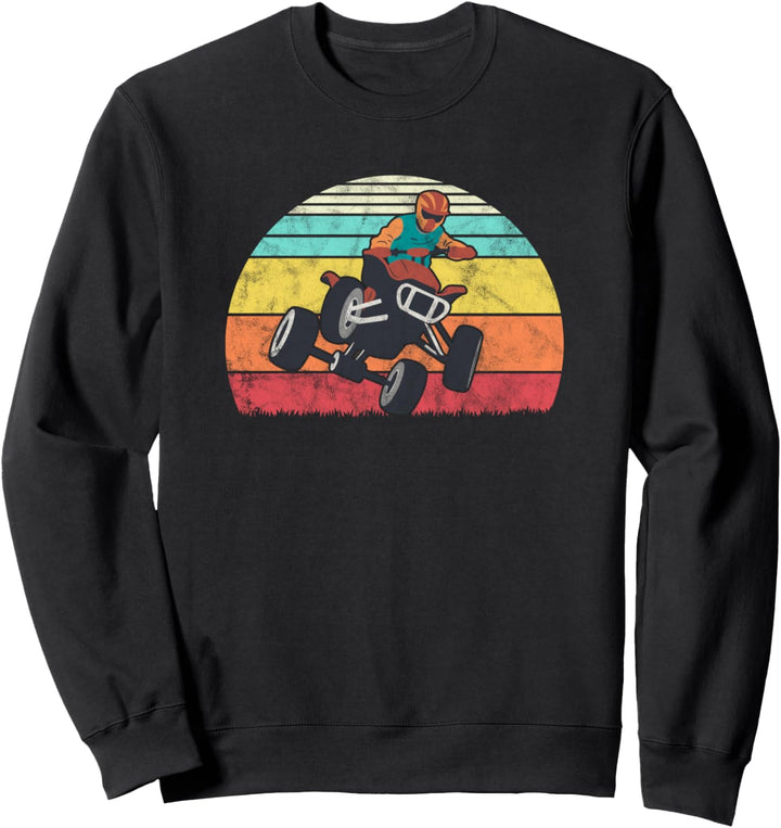 Retro ATV 4 Wheeler - Vintage Quad Biker Sweatshirt