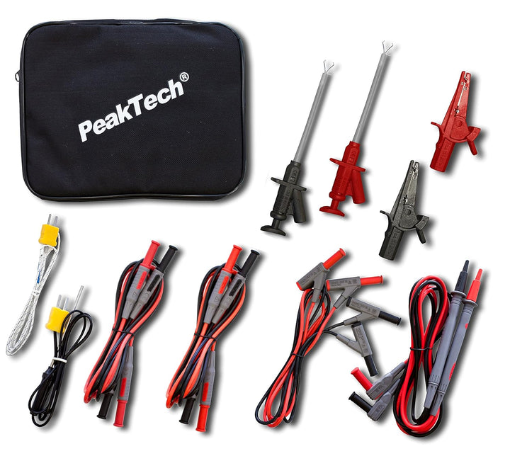 PeakTech 2180 – Digitales Multimeter mit LCR-Meter - CAT III 1000 V & Peak Tech P 8200 – Messzubehör