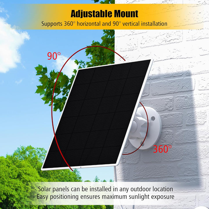 Solarpanel für eufy Kamera,5V 5W Solar Panel für eufyCam 2/2 Pro/2C/2C Pro/3/3C/E/E20/E40/L20/L40/S3