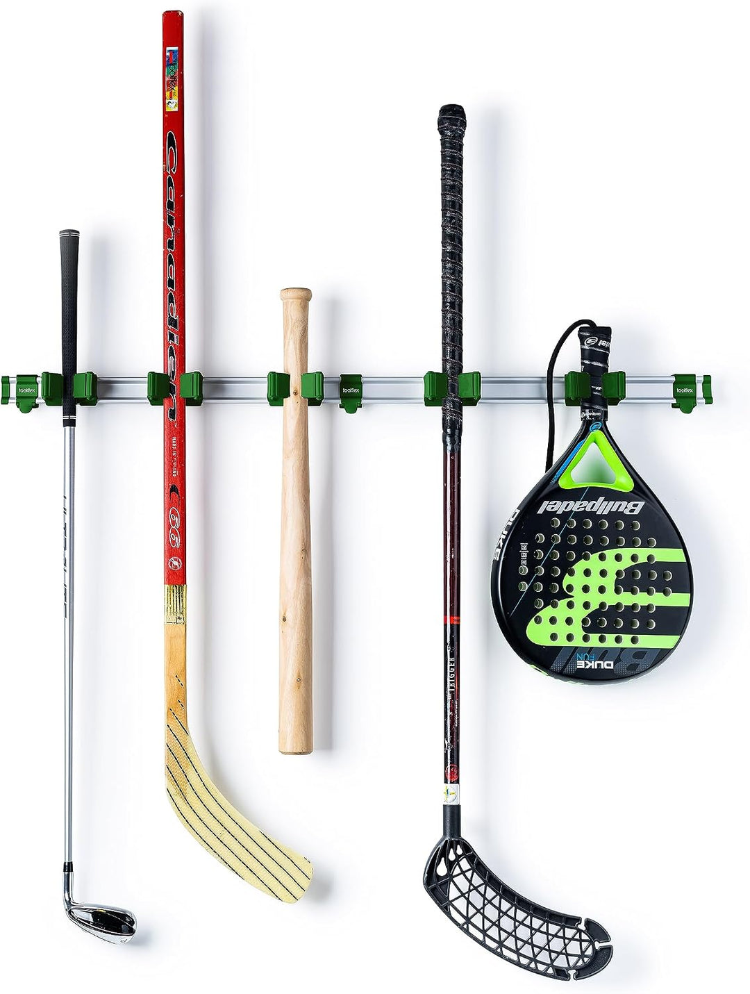 One P-01 94 cm Universal Lagerschelle, 5st One-Size-Fits-All Ausrüstungshalter, Grün Green, Green