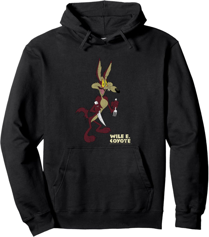 Looney Tunes Wile E Coyote Distressed Pullover Hoodie