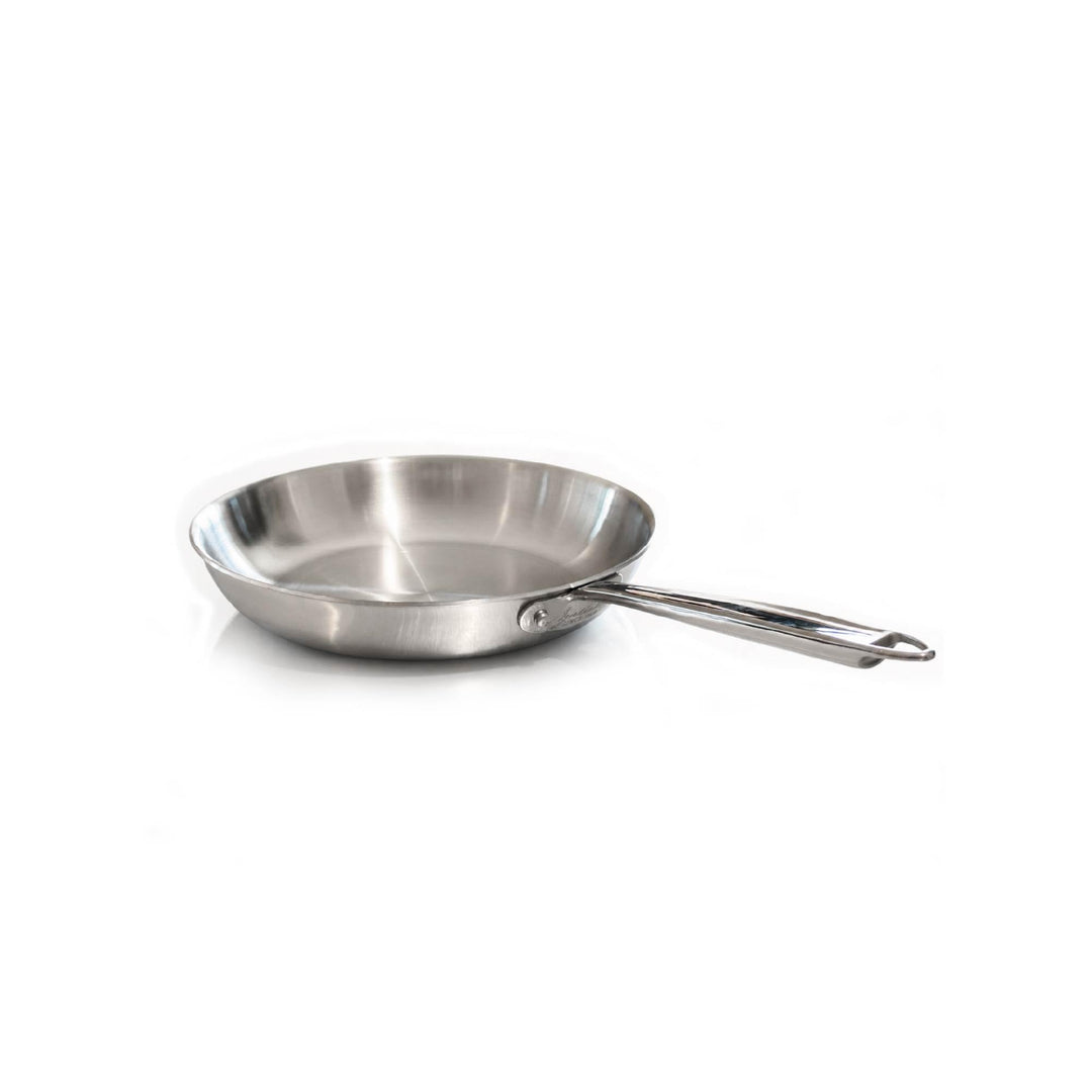 Agnelli alu-INOX Pfanne mit Rohrstiel, Edelstahl, Grau, Edelstahl, rostfrei, grau, 20 cm, 20 cm