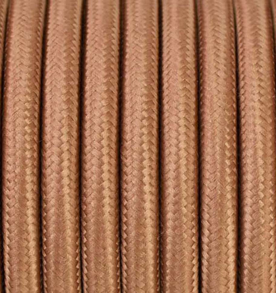 Textilkabel Bronze [3x1,5] 10 Meter 3 - adrig Stoffkabel Pendelleitung Lampenkabel Textile Cable 3G1
