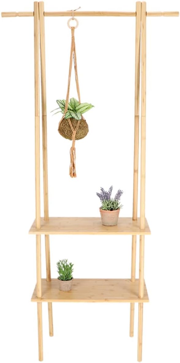 Esschert Design Indoor Etagere L – Dekoratives Standregal für Pflanzen und Wohnaccessoires - Bambus
