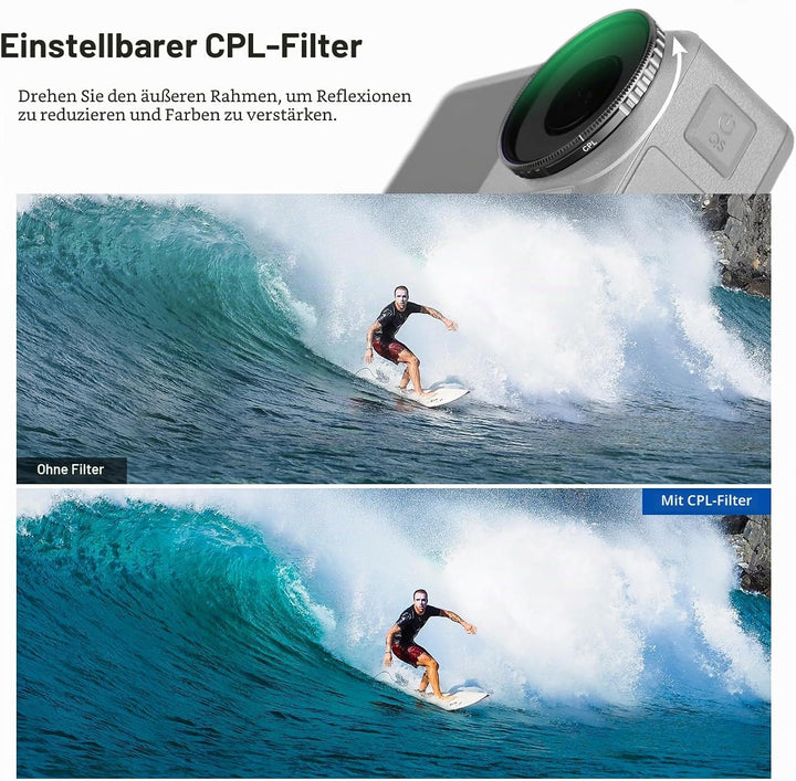 NEEWER 6er Pack ND Filter Set Kompatibel mit DJI Osmo Action 5 Pro/Action 4, Mehrfachbeschichtetes H