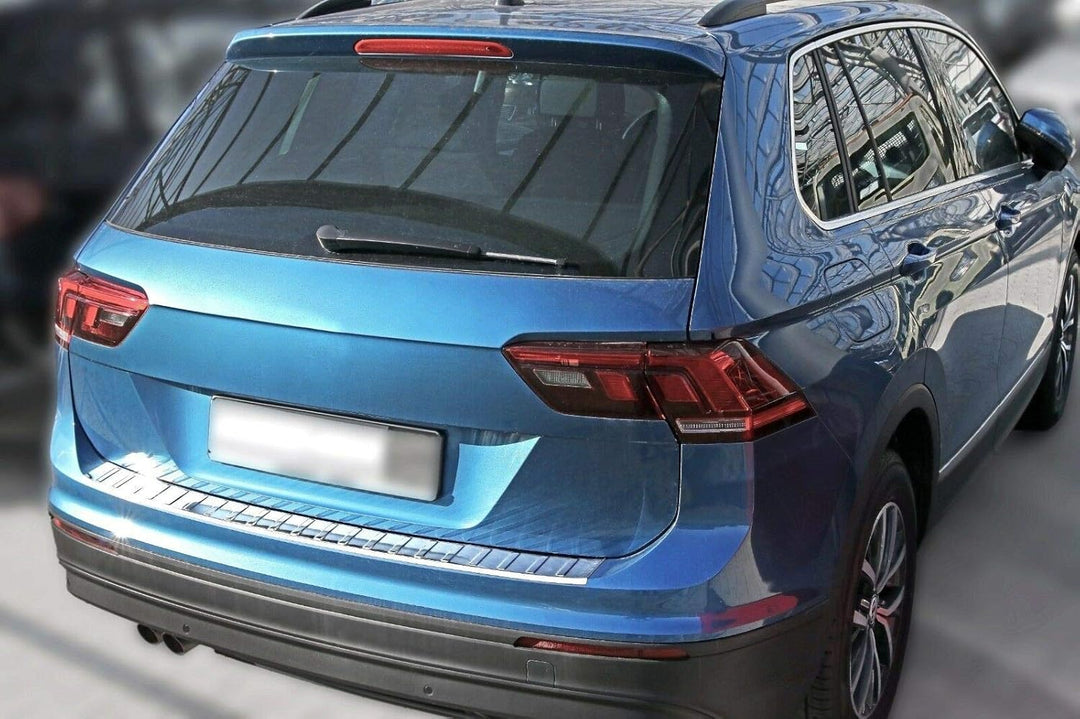 Ladekantenschutz Edelstahl CHROM kompatibel für VW TIGUAN II und ALLSPACE | ab 2016 | | mit Abkantun