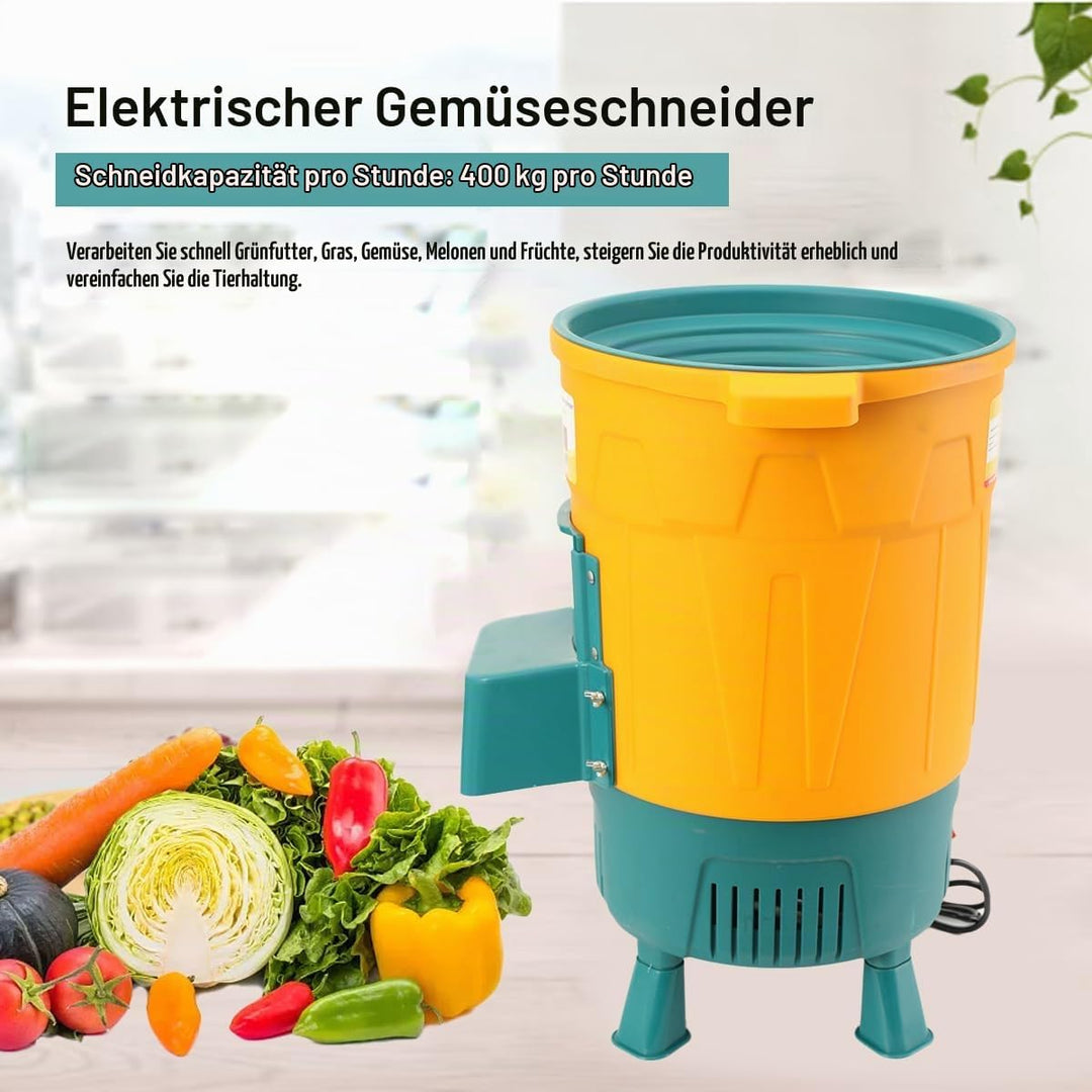 Elektrische Futterhäcksler Gemüseschneider, 550W 220V Grünfutterschneider | Grasschneider Häcksler F