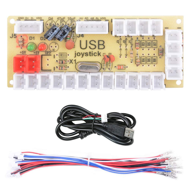 owootecc Zero Delay Arcade USB Encoder Arcade Spieler DIY Teile Kit für PC, Raspberry Pi 4/3/2/1 Mod
