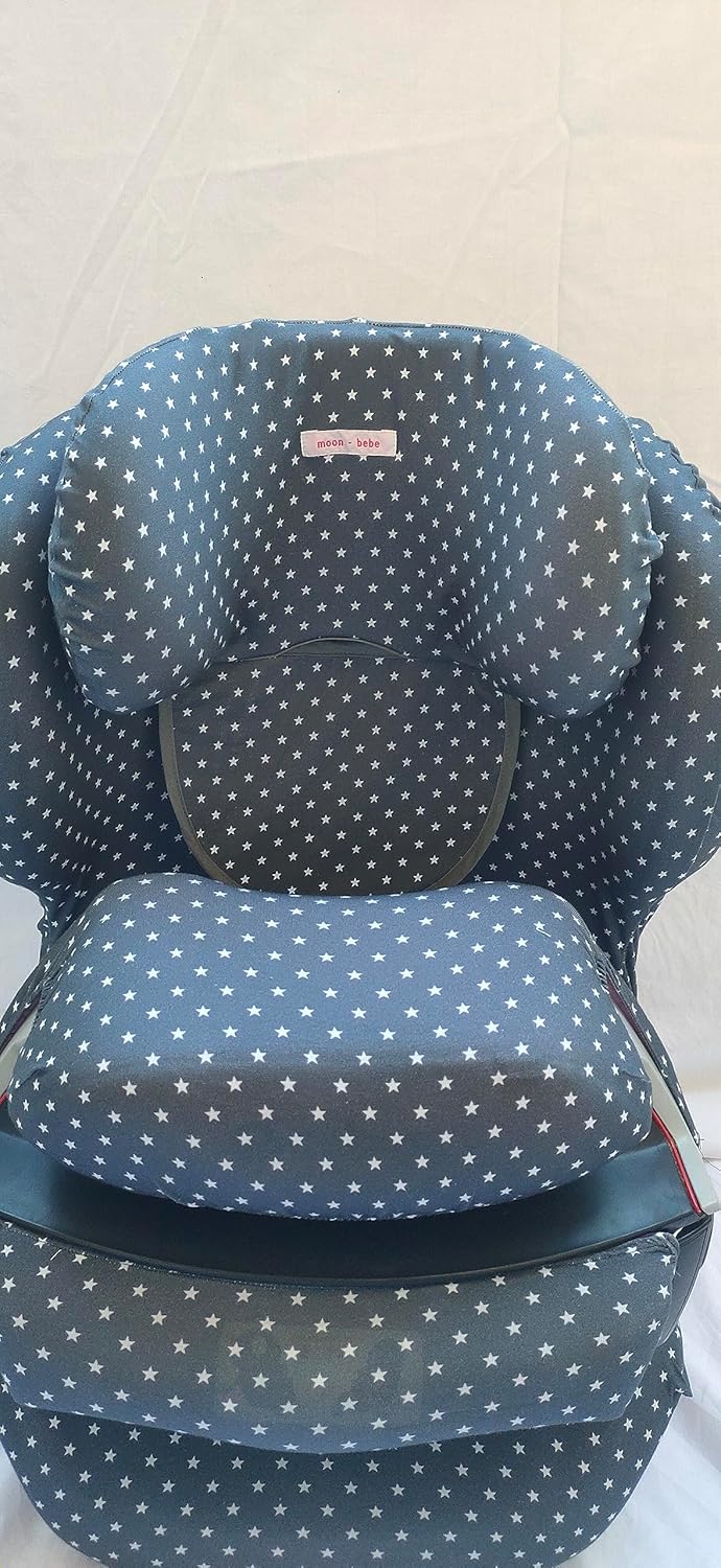 moon-bebe Bezug kompatibel mit Cybex Silver Juno 2-Fix Autositz (Grau), grau