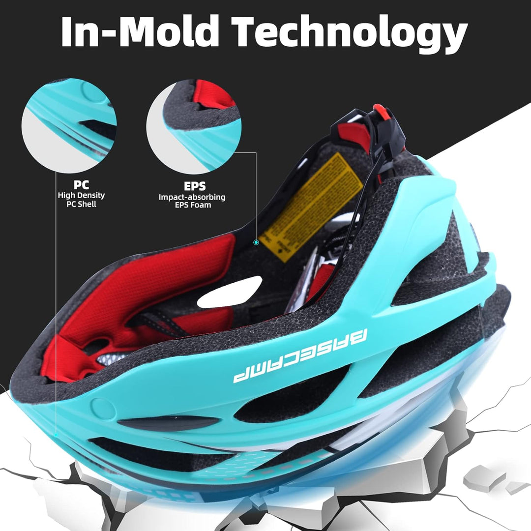 Shinmax Fahrradhelm mit LED-Beleuchtung, Fahrradhelm mit Sicherheitsbeleuchtung, magnetischer Fahrra