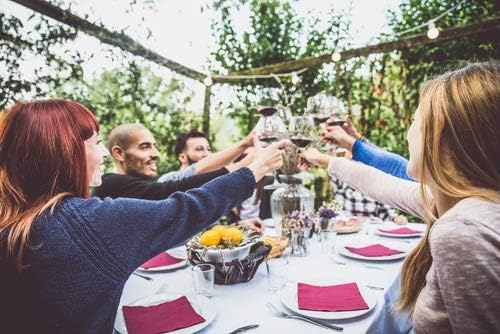 TexDeko 2er Pack Stehtischhussen Premium mit Schleifenband für Bistrotisch Ø 70cm Weiss | Gastronomi
