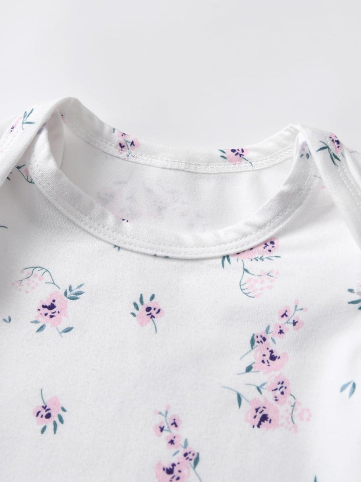 Derouetkia Baby Mädchen Kleidung Langarm Floral Tops + Strumpfhosen Cute Outfit Set 3-6 Monate, 3-6