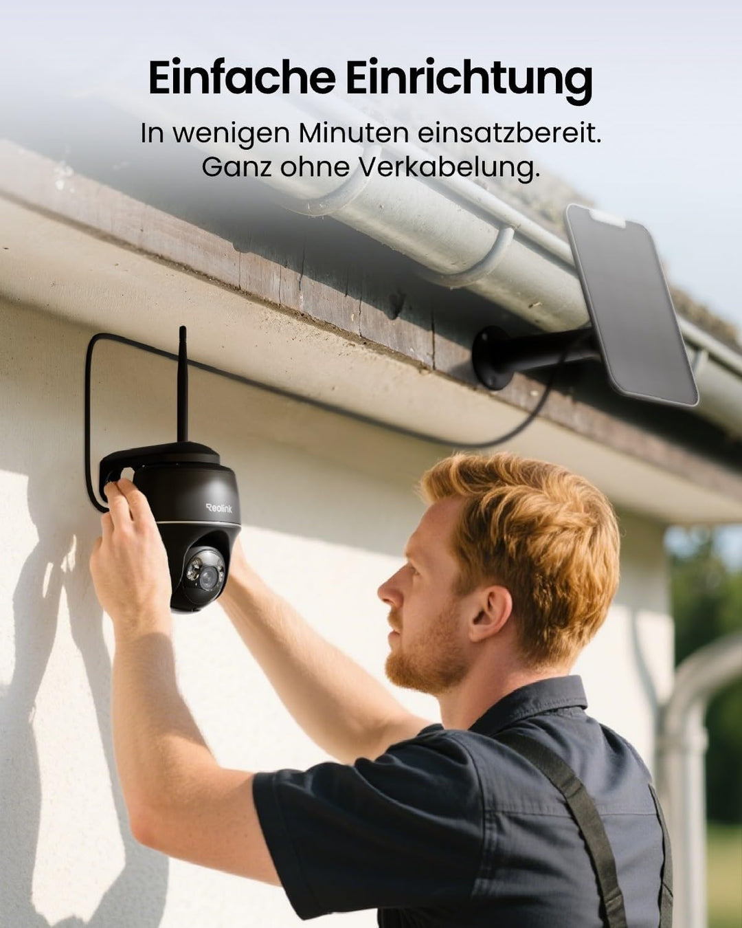 Reolink 2K PTZ Solar Überwachungskamera Aussen Akku 355°/140° Schwenkbar WLAN Kamera Outdoor mit 2,4