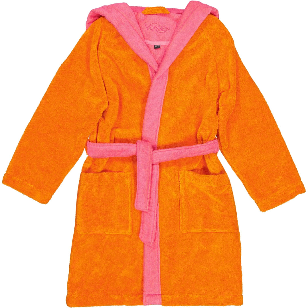 Vossen Kinderbademäntel Kinder Kapuze Bixie electric orange/prim rose - 0006 122-128, 122-128