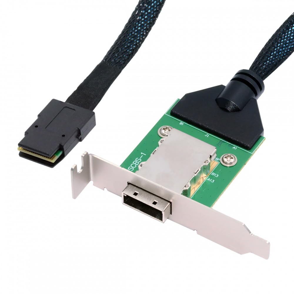 CY Externes Mini-SAS-SFF-8088-Stecker auf SFF-8088-Buchse, Verlängerungskabel PCBA mit Low-Profile-H