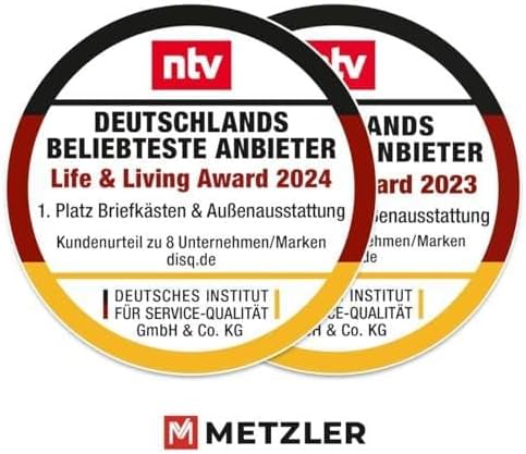Metzler VDM10 2.0 Video Sprechanlage Komplett Set mit Laser Gravur Namensschild - Anschluss 2-Draht