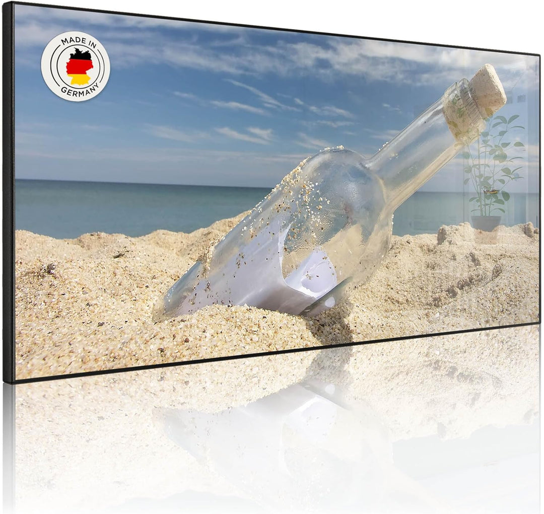 banjado Magnettafel schwarz 78 x 37cm / Magnetwand Metall/Magnetpinnwand als Memoboard/Pinnwand Magn