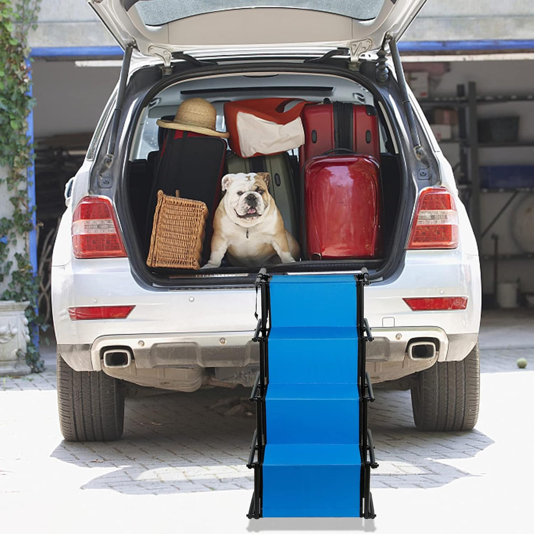 Premium Hundetreppe - Hund-Einstiegshilfe gelenkschonend | Hunderampe klappbar Klapprampe für grosse