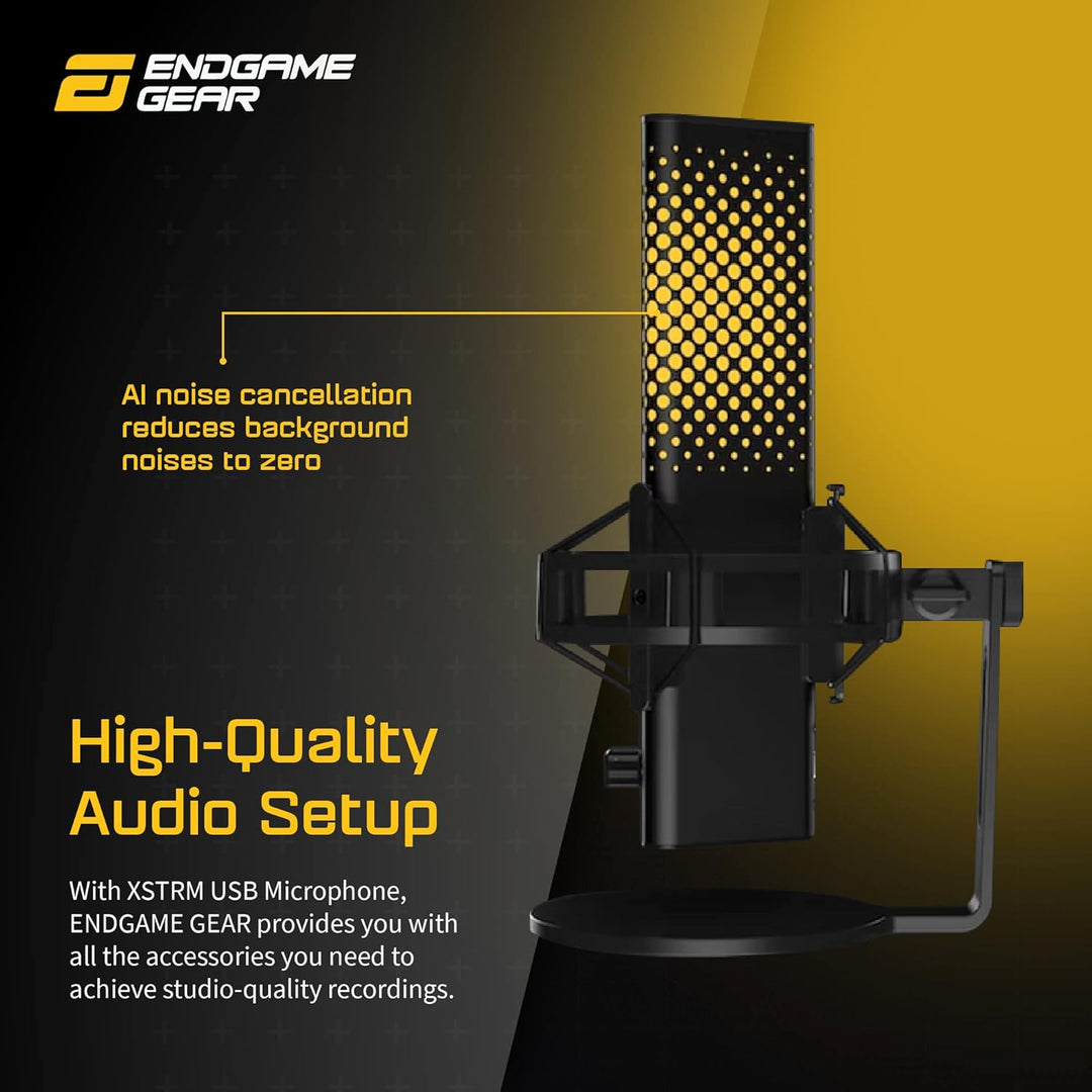 ENDGAME GEAR XSTRM USB Mikrofon für Streaming, Podcast, Aufnahmen in Studioqualität, 24 Bit / 192 kH