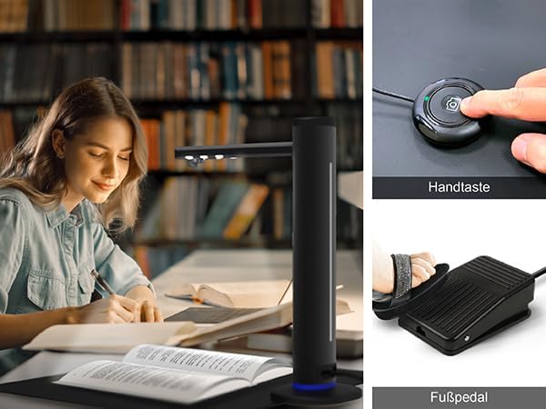 VIISAN K48 A3 Overhead Buchscanner – 48MP Sensor, 600 DPI, Automatische Seitenkrümmung-Glättung, Las